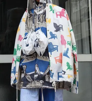90s 미시건 러그 빈티지 의자 패턴 XL 사이즈