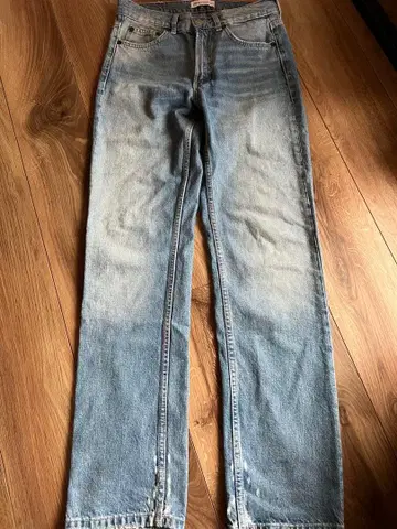 ZARA 스트레이트 데님 데미지 가공 EUR34
