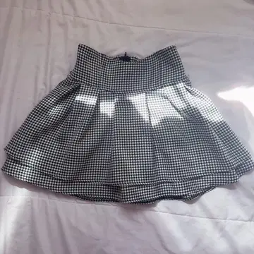 미셸 마카롱 슬림 레그 스커트 하운드투스 체크 패턴