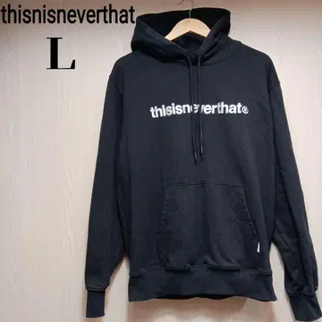 thisisneverthat 후드티 L 블랙 블랙 컬러 자수 로고