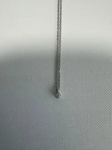 agete K10WG 다이아몬드 목걸이