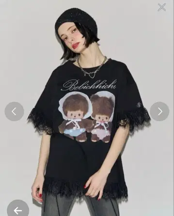 jouetie Bebichhichi 콜라보 T셔츠 블랙