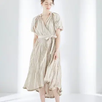 [ CASA FLINE ] LINEN 이레헴 반팔 원피스 카슈쿨