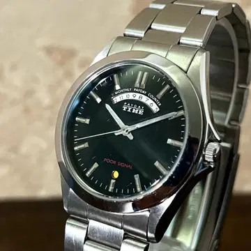 PAYDAY TIME 남성용 손목시계 쿼츠 블랙 다이얼 작동품