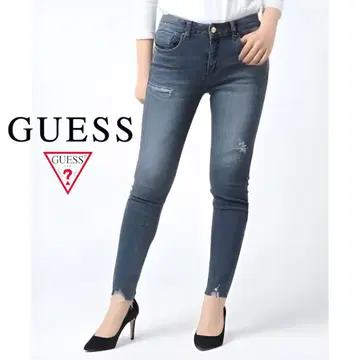 GUESS*ULTRA 앵클 스키니 데님 팬츠