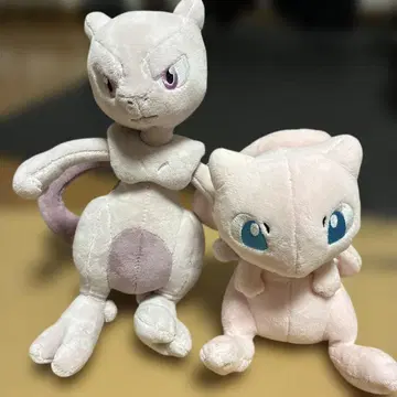 포켓몬 뮤츠 뮤 봉제 인형 2체 세트