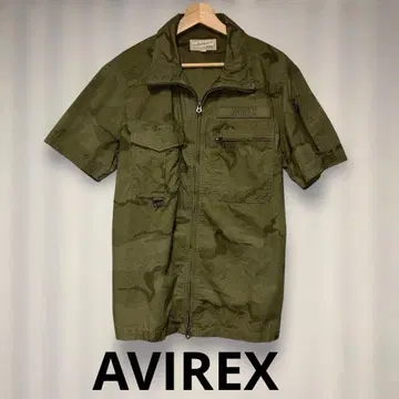 AVIREX 워크 셔츠 반팔 카모플라주 패턴 L 컨디션 최상