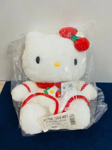 헬로키티 딸기 드레스 M 봉제 인형 레트로