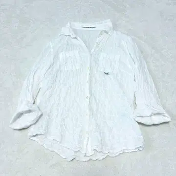 마드모아젤 논논 화이트 셔츠 7부 기장 papas 파파스