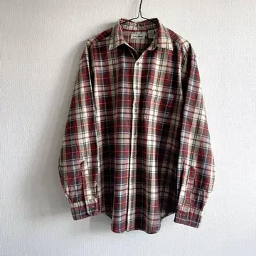 90s LL BEAN 엘엘빈 체크 워크 플란넬 셔츠 플란넬