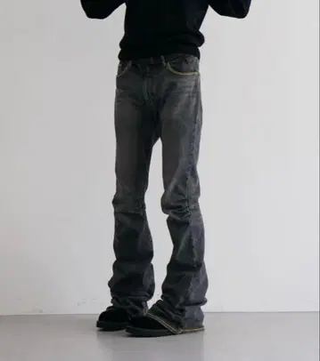 KAIKO Move WASHED BLACK' 부츠컷 블랙