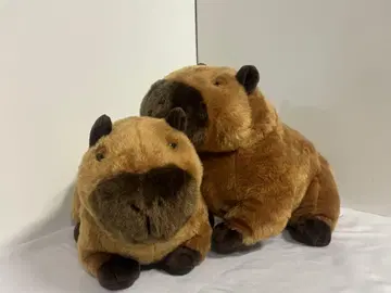 선레몬 플러피즈 봉제 인형 카피바라 봉제 인형 2체 세트