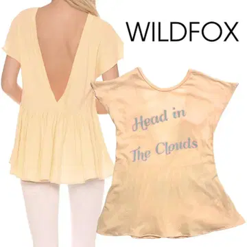 Wildfox 와일드폭스 백 오픈 로고 T셔츠 XS