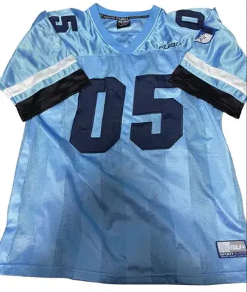 새상품급 FUBU 후부 풋볼 게임 셔츠 05 라이트 블루 XL