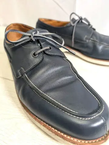 JOHN LOBB 존 롭 모카신 레이스업 가죽 신발 네이비