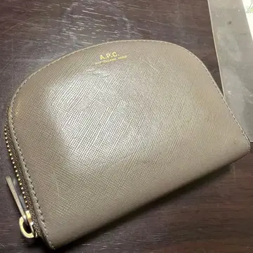 A.P.C. 접이식 지갑 라운드 지퍼 그레이