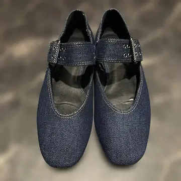 ZARA 데님 버클 발레리나 슈즈 메리 제인 38