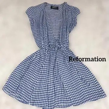 해외 셀럽 애용! Reformation 원피스 깅엄 체크