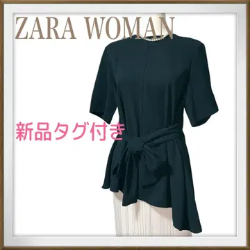 택 포함 새상품 ZARA WOMAN 리본 벨트 포함 반팔 튜닉 XL