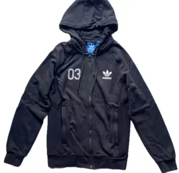 adidas 블랙 풀 집업 후드티 미사용