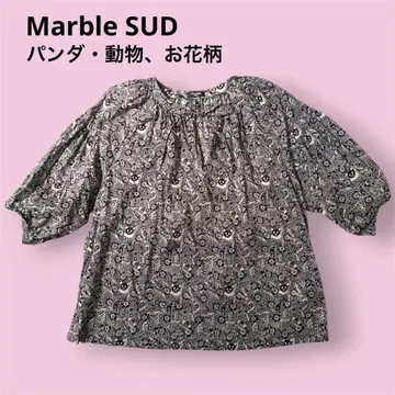 Marble SUD 칠부 소매 블라우스 올 패턴 팬더 꽃무늬