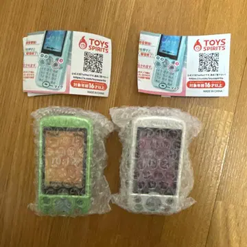 새상품 그리운 옛날 휴대폰 마스코트 슬라이드Type 가챠 그린 화이트
