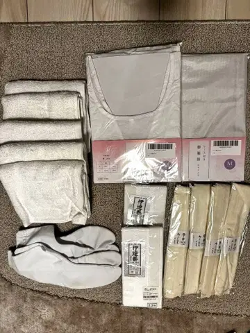 기모노 액세서리 세트 내의 밑단 타비 타월