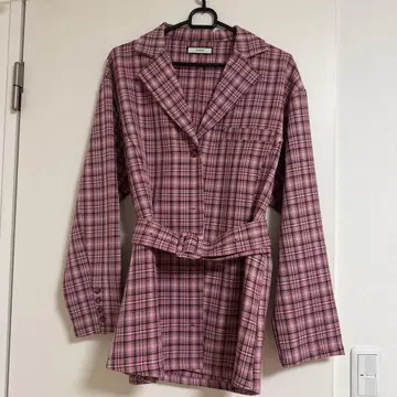 jouetie 핑크 체크 자켓
