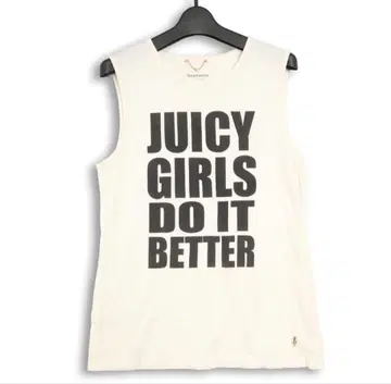 Juicy Couture 로고 프린트 탱크탑 화이트