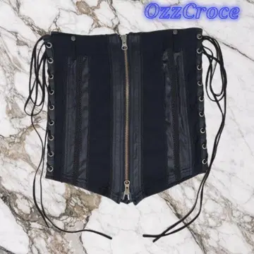 Ozz Croce 레이스업 뷔스티에 코르셋 2way 오버 스커트