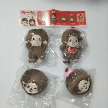 몬치치 인형 배지 4점