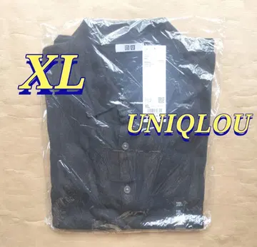 유니클로 U 니트 피케 셔츠 블랙 XL UNIQLOU 2024 봄/여름