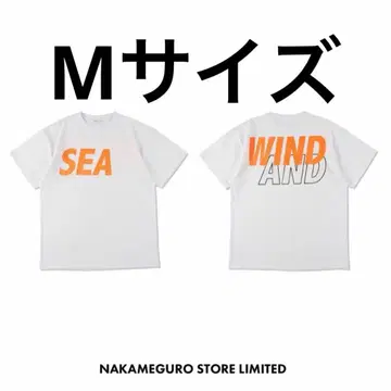 WIND AND SEA 나카메구로 한정판 T셔츠 화이트 오렌지 M 새상품