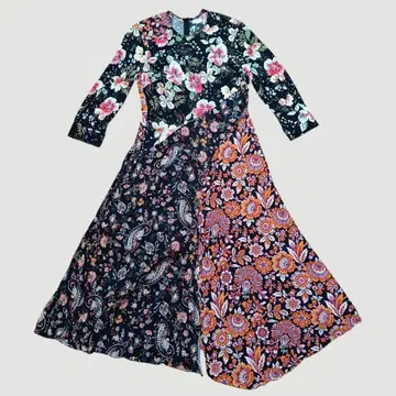 ZARA WOMAN 꽃무늬 절개 비대칭 원피스 S 사이즈