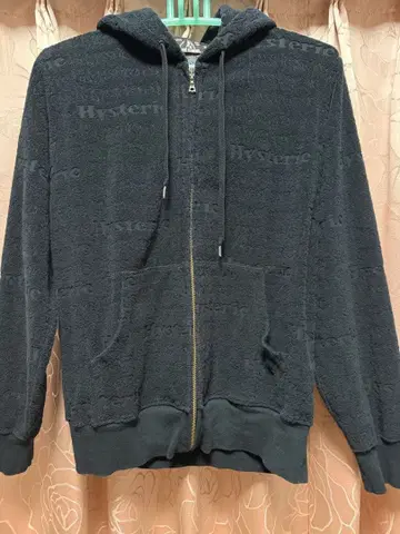 [ 기간 한정 할인 중 ] HYSTERIC GLAMOUR 풀 집업 후드티 블랙