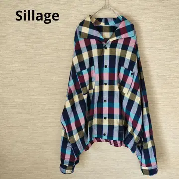 Sillage 시어 긴팔 체크 셔츠 새상품급 레어 오버 사이즈