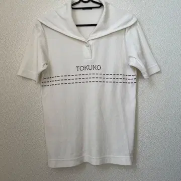 TOKUKO 1er VOL 세일러 카라 반팔 티셔츠 상의 풀오버