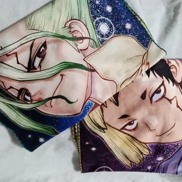 Dr.STONE 캐릭터 대형 타월, 이시가미 센쿠, 아사기리 겐, 점프샵