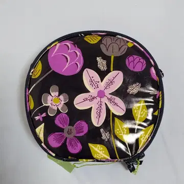 Vera Bradley 꽃무늬 라운드 화장품 파우치