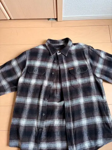 ORVIS 플란넬 셔츠 체크 무늬 브라운 M 사이즈
