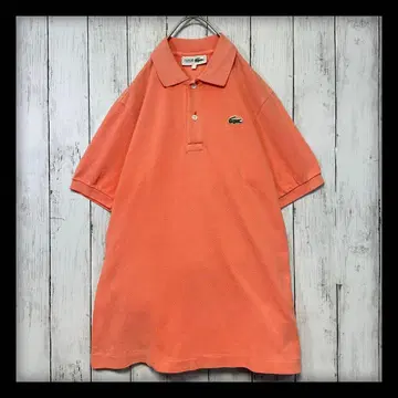 [ CHEMISE LACOSTE ] 70s80s 피케 셔츠 살몬 핑크 S