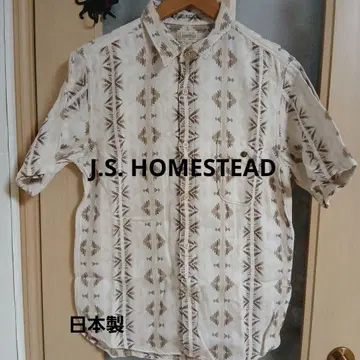 J.S. HOMESTEAD 네이티브 무늬 반팔 셔츠 일본제 빈티지