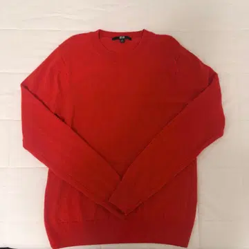 UNIQLO 캐시미어 크루넥 스웨터 빨간색 M 사이즈