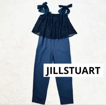 JILLSTUART 레이스 절개 콤비네존 네이비 S 사이즈