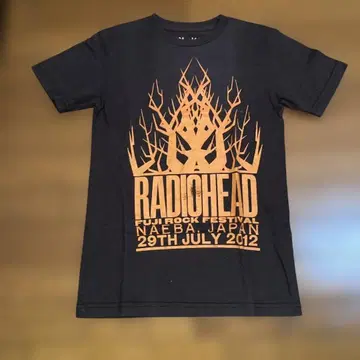 radiohead 2012 후지록 한정판 T셔츠 라디오 헤드 밴드T