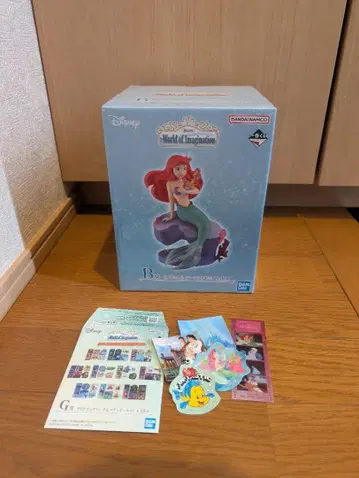 제일복권 Disney B상 G상 아리엘 장면 피규어, 스티커