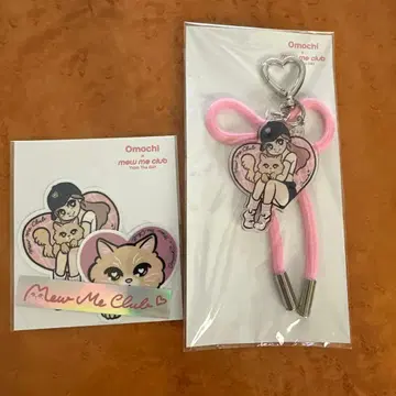 Omochi x mew me club 키링 스티커 세트