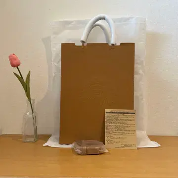 Starbucks 2way 가죽 토트백 카멜 마이 커스터마이즈