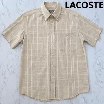 린넨 혼방 LACOSTE 라코스테 반팔 버튼다운 셔츠
