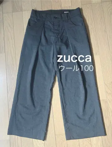 zucca 와이드 팬츠 울 턱 팬츠